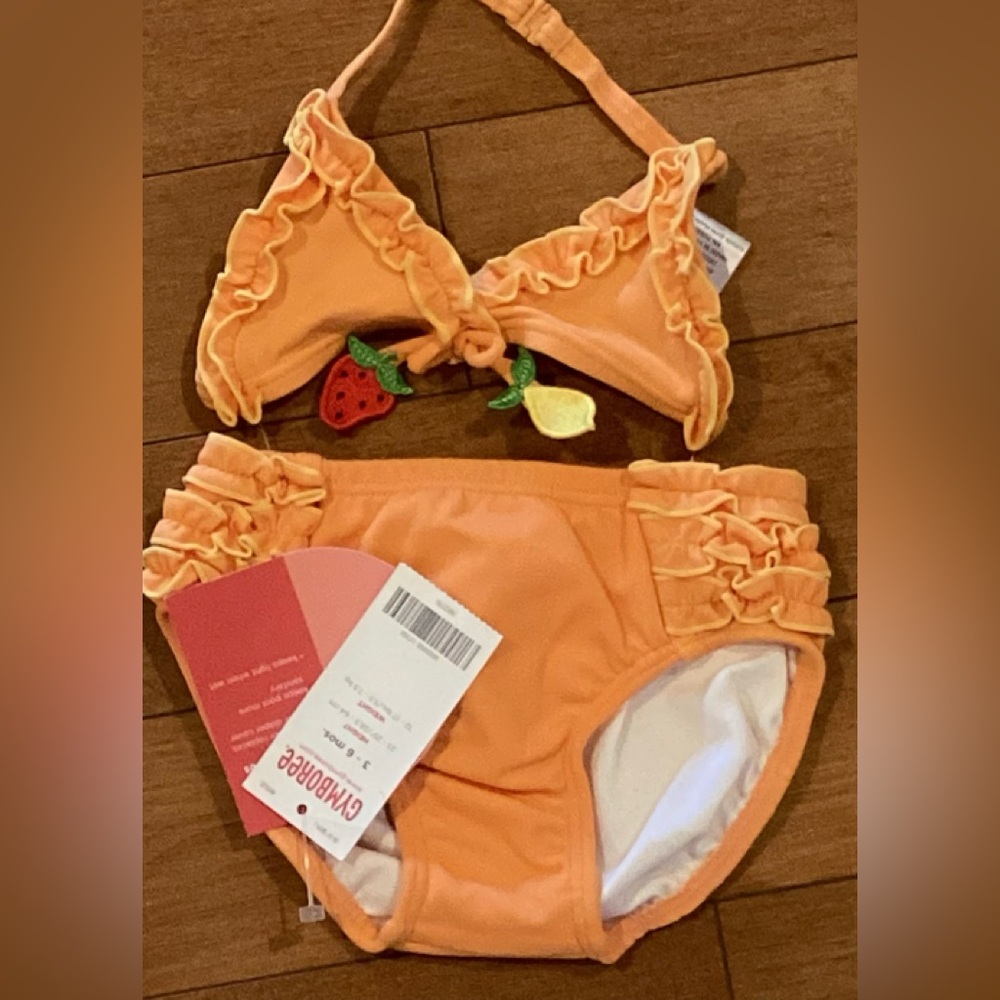 NWT Gymboree 2-piece Bikini with ruffles on rear (3-6 mos)